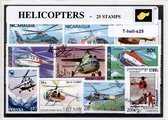 Helicopters – Luxe postzegel pakket (A6 formaat) : collectie van 25 verschillende postzegels van helicopters – kan als ansichtkaart in een A6 envelop - authentiek cadeau - kado - g