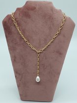 ketting / goud /parel / schakel ketting /