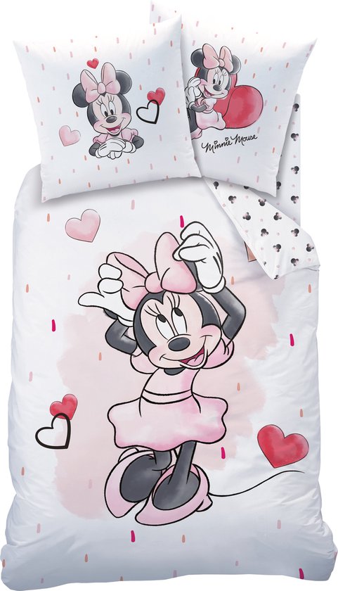 Disney Minnie Mouse Dekbedovertrek Cute - Eenpersoons - 140 x 200 cm -  Katoen | bol.com