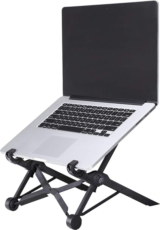 Nexstand K2 laptop standaard - Zwart - Thuiswerk - Ergonomisch werken -  Verstelbaar in 8 standen - Makkelijk opvouwbaar - Nexstand