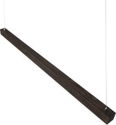Holtaz®- Hanglamp - Eetkamerlamp - Ledlamp - Hanglamp van hout - Plafondlamp werkkamer - in hoogte verstelbaar / 140x5x5cm / Zwart