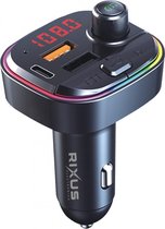 Rixus Bluetooth Car FM Player + Quick PD Car Charge RXBT14 | Ambient Light | Auto Oplader | Geschikt voor Apple/Samsung/Huawei
