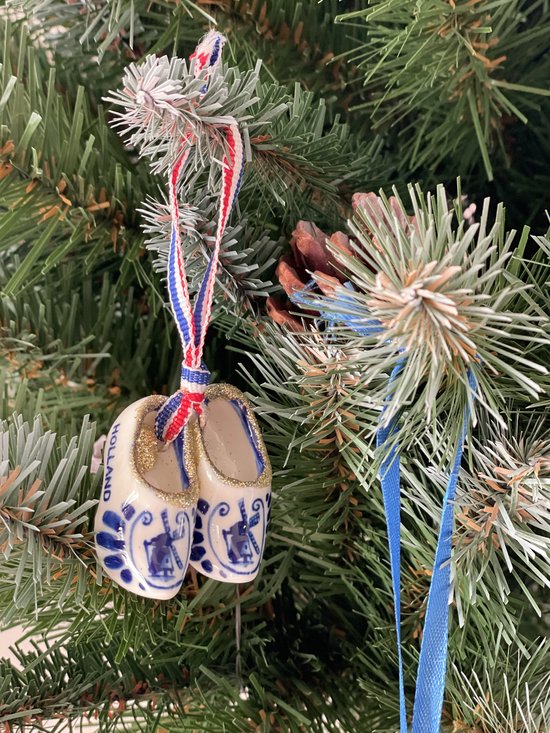 Kerstbal Teckel Nhaan – Delfts blauw ornament voor kerst