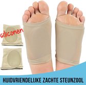 Allernieuwste 1 Paar Orthopedische Siliconen Inlegzolen Brace CREME - Schokabsorberende Bandage - Platvoeten Kussen - Anti-Slip Insert - Voet Pijnbestrijding - Creme