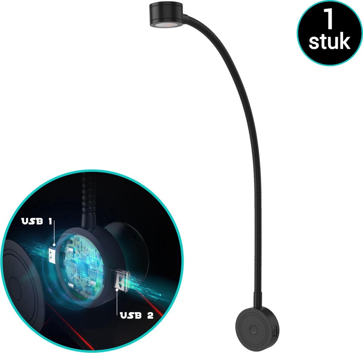 Lampe Murale LED de Lecture Noir Moderne avec Port Charge USB - Appliques  Murales Rotative Réglable avec étagère - Luminaire Intérieur Veilleuse