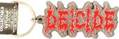 Deicide Metalen Die Cast Relief Logo Sleutelhanger Zilver/Rood - Officiële Merchandise