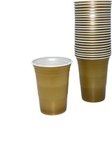 Gobelets en or - 25pc(s) - 475ml - Gobelets de fête - Beerpong - Jeu à boire - Gobelets Beerpong - Gobelets en plastique