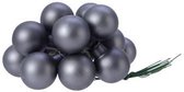 Oneiro's luxe kerstballen Titan Grey - SET VAN 144 - ø2,5 cm - kerstbal - luxe verpakking – kerstcollectie – kerstdecoratie – kerstboomhanger – kerstversiering