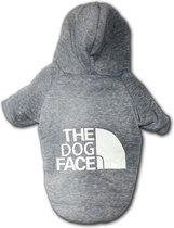 The Dog Face Hoodie - Hondentrui Maat XL - Grijs - Hondenkleding - Gewicht Hond 3 tot 5 KG