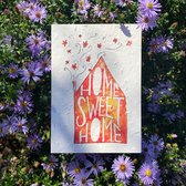 Carte fleurie ' Home Sweet Home'