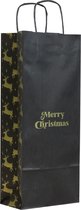 50x wijntas Kerst Golden Reindeer
