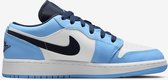 Nike Air jordan 1 Low (GS), White/DK Powder Blue-Obsidian, 553560 144, EUR 36