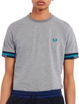 Fred Perry T-shirt - Mannen - grijs - blauw