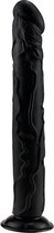 Nooitmeersaai - Realistische siliconen dildo zwart – 34 cm