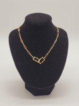 ketting / biba / goud ketting / vierkant