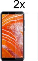 Nokia 3.1 Plus Screenprotector - Beschermglas Nokia 3.1 Plus Screen Protector - 2 stuks