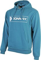 Donnay sweater met capuchon David - groot logo - Sporttrui - Vintage Blauw- Maat S
