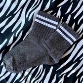 Socks Stripes Grey Neon White