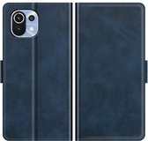 Deluxe Book Case - Xiaomi Mi 11 Lite (4G / 5G / NE) Hoesje - Blauw