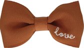 Haarspeldje met strik - copper embroidered | Bruin | Meisje