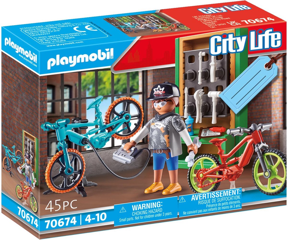 PLAYMOBIL Geschenkset "E-bike werkplaats" - 70674
