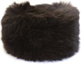 Hair roll fake fur black