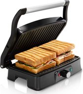 Aigostar Hitte 30HFA - Tosti-apparaat - Contactgrill met Thermostaat - Tosti-ijzer - 1500W - Zilver