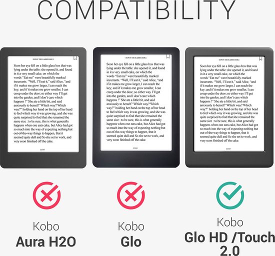 kwmobile e-reader hoesje geschikt voor Kobo Glo HD / Touch 2.0 hoes - E reader flip case met magnetische sluiting - Ereader cover - Sterrenstelsel en Boom design in blauw / grijs / zwart van Merkloos — afbeelding 2