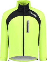 Onda Fietsjack - Maat S  - Mannen - geel - zwart - zilver