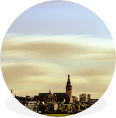 WallCircle - Wandcirkel ⌀ 90 - Skyline - Nijmegen - Nederland - Ronde schilderijen woonkamer - Wandbord rond - Muurdecoratie cirkel - Kamer decoratie binnen - Wanddecoratie muurcirkel - Woonaccessoires