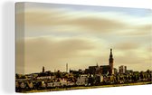 Canvas Schilderij Skyline - Nijmegen - Nederland - 40x20 cm - Wanddecoratie