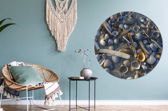 WallCircle - Peinture - Plage De Coquillages Vlieland Et - Multicolore - 140 X 140 Cm