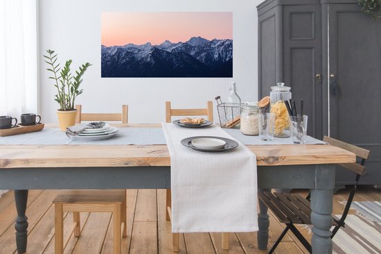 Affiche Alpes - Berg - Coucher de soleil - Neige - 120x60 cm