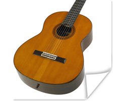 Poster Close-up van een akoestische gitaar - 30x30 cm