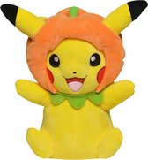 Pikachu Pokemon Pompoen Muts Pluche Knuffel 21 cm + Pokémon Charizard Sticker! | Speelgoed Knuffeldier Knuffelpop Pokémon | Best friend from Eevee Snorlax Charmander Munchlax Squir