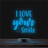 Led Lamp Met Gravering - RGB 7 Kleuren - I Love Your Smile