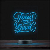 Led Lamp Met Gravering - RGB 7 Kleuren - Focus To The Good