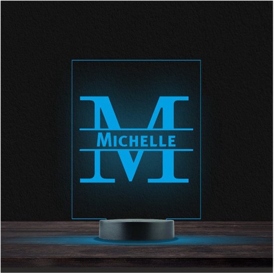 Led Lamp Met Naam - RGB 7 Kleuren - Michelle