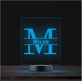 Led Lamp Met Naam - RGB 7 Kleuren - Milan