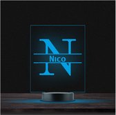 Led Lamp Met Naam - RGB 7 Kleuren - Nico