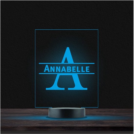 Led Lamp Met Naam - RGB 7 Kleuren - Annabelle