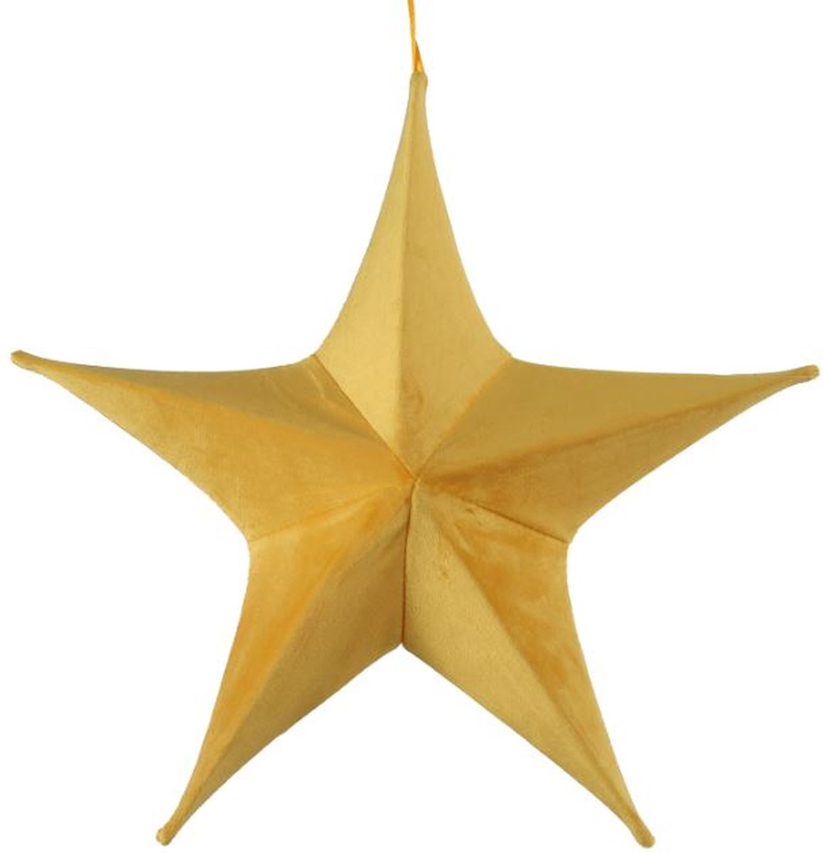 Non-branded Kersthanger Maria Ster 40 Cm Fluweel Donkergeel
