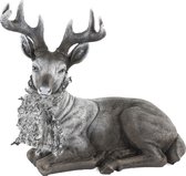 Figurine de Noël Countryfield Cerf Baldur 27 Cm Polystone Argent