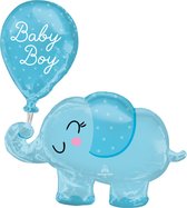 Anagram Folieballon Baby Boy Olifant 73 X 78 Cm Blauw