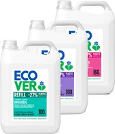 Ecover Voordeelpakket Wasmiddel 5L + Wasverzachter 5L + Wasmiddel Color 5L