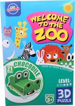 Toys Amsterdam 3d-dierenpuzzel Krokodil Foam Groen 21-delig