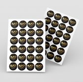 Black Friday Stickervel - 1200 Stickers In Totaal - 2,5 cm -  Zwart met Goud
