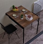 Beckenbau - Keukentafel - Inklapbare tafel - Vouwtafel - Inklapbaar - 100x70 cm - Bruin