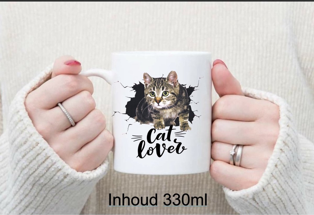 Bedrukte Beker Cat Lover Kat Gepersonaliseerde Mok Cadeau Poes Geschenk Mug Katten Poezen Tekst Spreuk Quote Verjaardag
