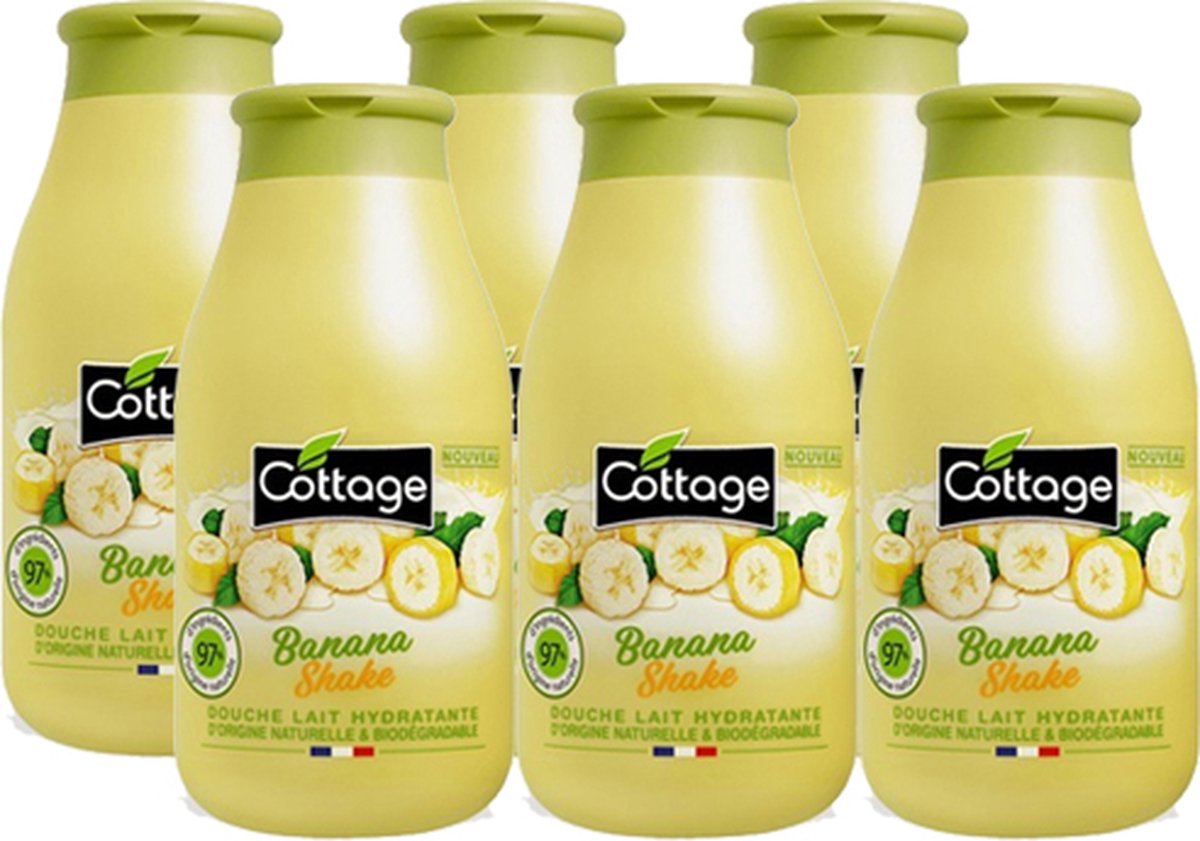 Cottage Douchecrème Banana Shake 6 x 250ml - Voordeelverpakking